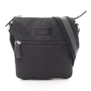 GUCCI Black Leather Shoulder Bag